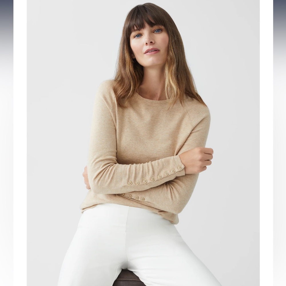 J. McLaughlin light pink Crew Neck Sweater